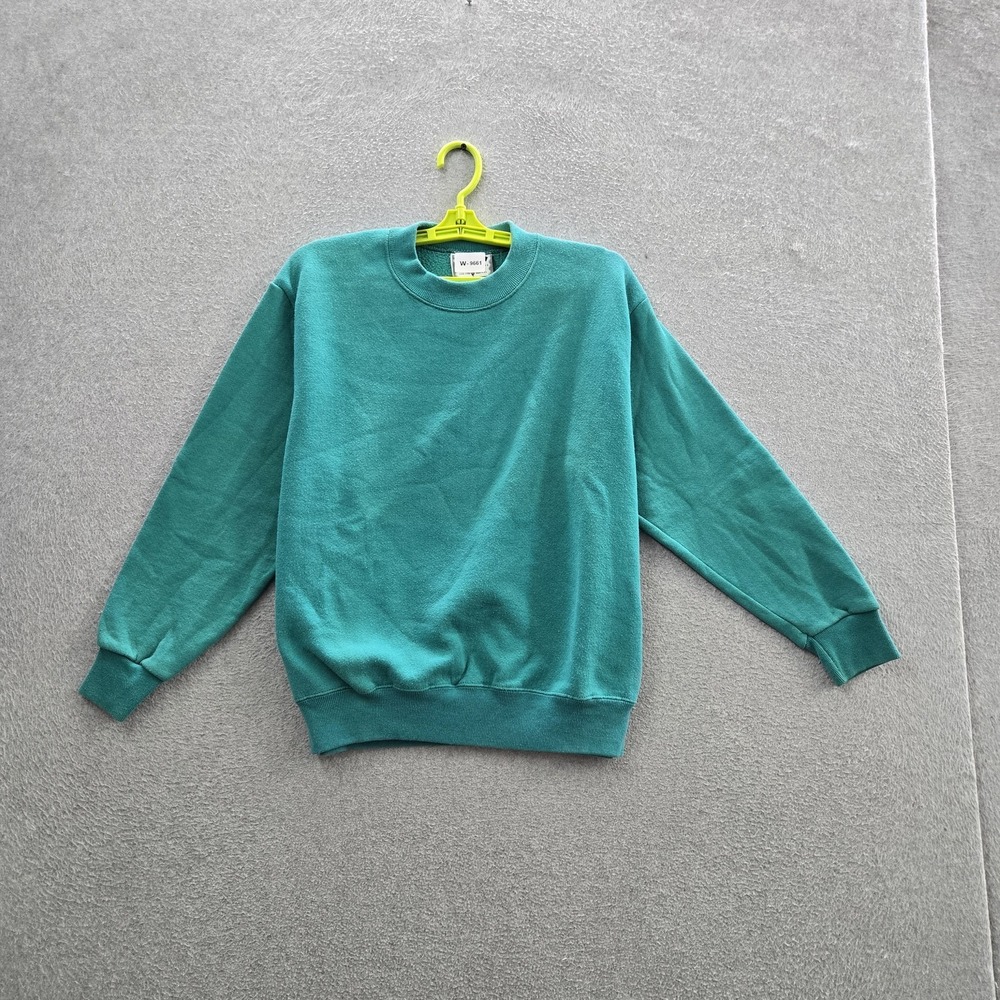 VINTAGE Lee Men Sweatshirt XL Green Made In USA 90s Fleece Logo Blank Pullover
